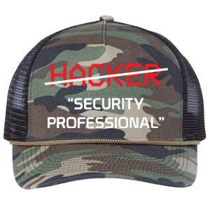 Hacker Security Professional Funny Programmer Gift Retro Rope Trucker Hat Cap