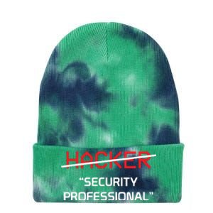 Hacker Security Professional Funny Programmer Gift Tie Dye 12in Knit Beanie