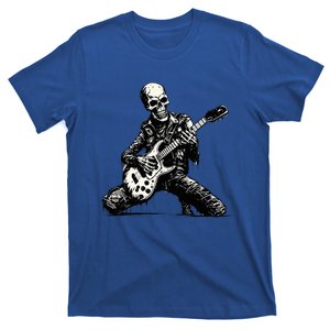 Halloween Skeleton Playing Guitar Rock And Roll Funny Skull T-Shirt