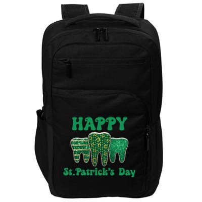 Happy St Patrick's Day Cute Tooth Dentist Meaningful Gift Impact Tech Backpack