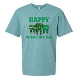 Happy St Patrick's Day Cute Tooth Dentist Meaningful Gift Sueded Cloud Jersey T-Shirt