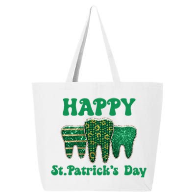 Happy St Patrick's Day Cute Tooth Dentist Meaningful Gift 25L Jumbo Tote