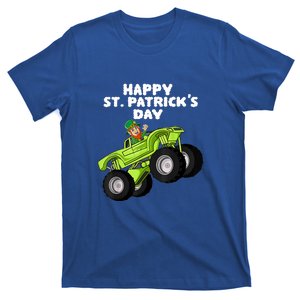 Kids Happy St Patricks Day Leprechaun Monster Truck T-Shirt