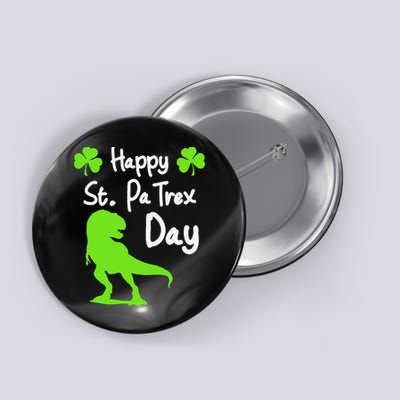 Happy St. Pa Trex Day Cute Trex Dino St. Patrick's Button