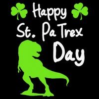Happy St. Pa Trex Day Cute Trex Dino St. Patrick's 16 in Basic Backpack