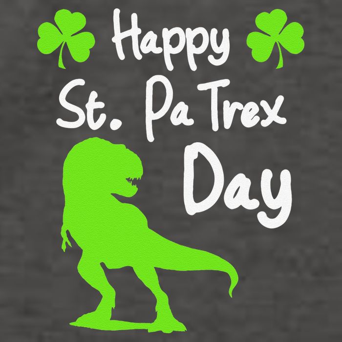 Happy St. Pa Trex Day Cute Trex Dino St. Patrick's Vector Backpack
