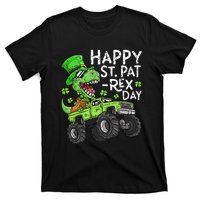 Happy St Patrex St Patricks Day Dinosaur Monster Truck T-Shirt