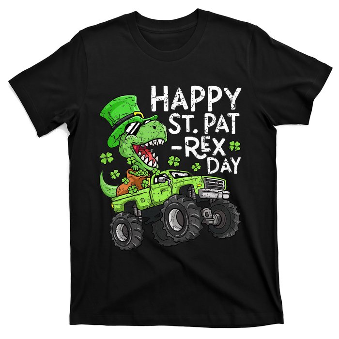 Happy St Patrex St Patricks Day Dinosaur Monster Truck T-Shirt