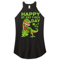 Happy St Pat Trex Day Dino St Patricks Day Gift Women’s Perfect Tri Rocker Tank