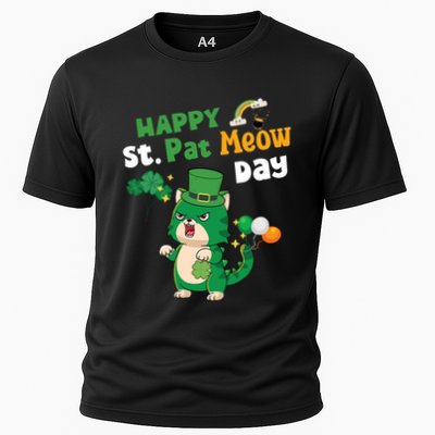 Happy St Pat Meow Day Lucky Shamrock Cat Funny Cats Lovers Gift Performance Shirt