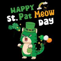 Happy St Pat Meow Day Lucky Shamrock Cat Funny Cats Lovers Gift Sustainable Bucket Hat