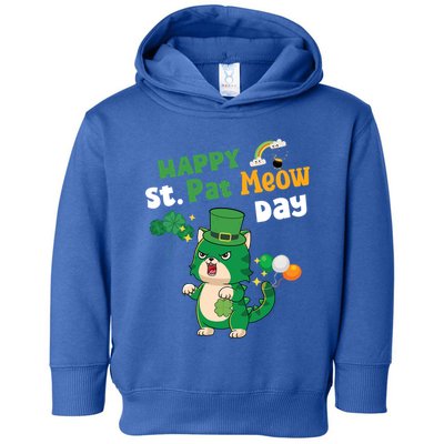Happy St Pat Meow Day Lucky Shamrock Cat Funny Cats Lovers Gift Toddler Hoodie
