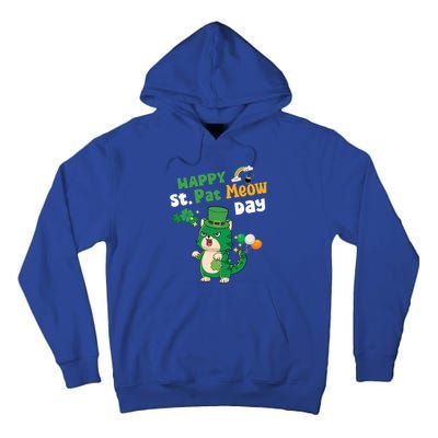 Happy St Pat Meow Day Lucky Shamrock Cat Funny Cats Lovers Gift Tall Hoodie