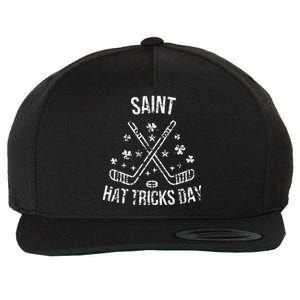 Hockey St Patrick's Day Saint Hatricks Shamrock S Wool Snapback Cap