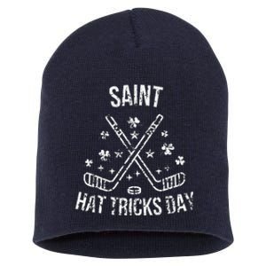 Hockey St Patrick's Day Saint Hatricks Shamrock S Short Acrylic Beanie