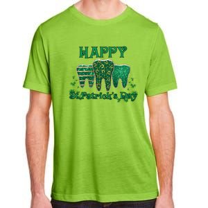 Happy St Patrick's Day Teeth Dentist Dental Funny St Meaningful Gift Adult ChromaSoft Performance T-Shirt