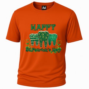 Happy St Patrick's Day Teeth Dentist Dental Funny St Meaningful Gift Cooling Performance Crew T-Shirt