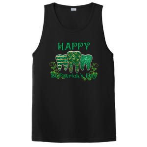 Happy St Patrick's Day Teeth Dentist Dental Funny St Meaningful Gift PosiCharge Competitor Tank