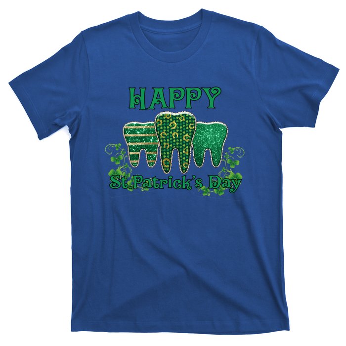 Happy St Patrick's Day Teeth Dentist Dental Funny St Meaningful Gift T-Shirt