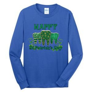 Happy St Patrick's Day Teeth Dentist Dental Funny St Meaningful Gift Tall Long Sleeve T-Shirt