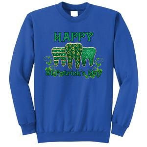 Happy St Patrick's Day Teeth Dentist Dental Funny St Meaningful Gift Tall Sweatshirt