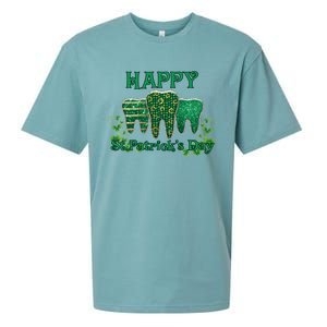 Happy St Patrick's Day Teeth Dentist Dental Funny St Meaningful Gift Sueded Cloud Jersey T-Shirt