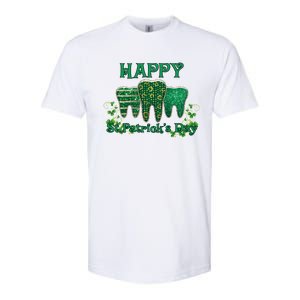 Happy St Patrick's Day Teeth Dentist Dental Funny St Meaningful Gift Softstyle CVC T-Shirt