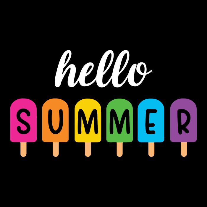 Hello Summer Popsicle Colorful 7-Panel Snapback Hat