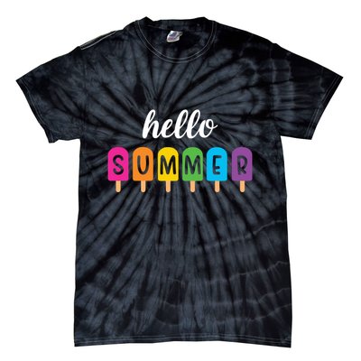 Hello Summer Popsicle Colorful Tie-Dye T-Shirt