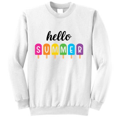 Hello Summer Popsicle Colorful Sweatshirt