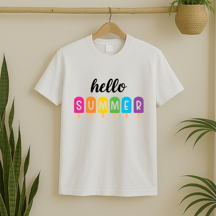 Hello Summer Popsicle Colorful T-Shirt