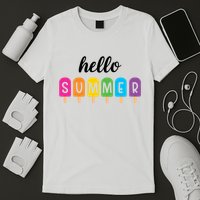 Hello Summer Popsicle Colorful T-Shirt