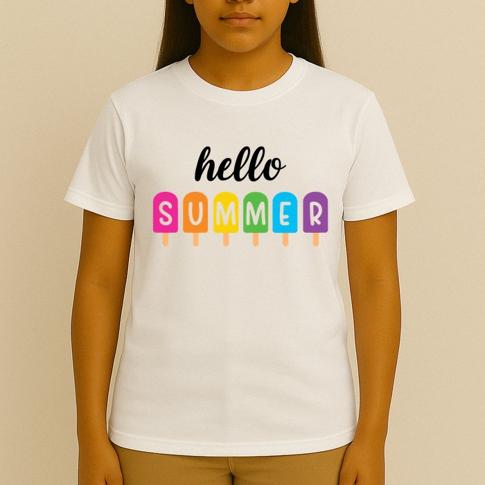 Hello Summer Popsicle Colorful T-Shirt