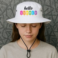 Hello Summer Popsicle Colorful Bucket Hat