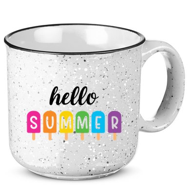 Hello Summer Popsicle Colorful 15oz Campfire Ceramic Mug