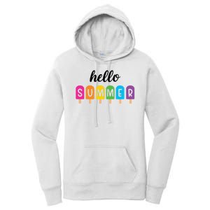 Hello Summer Popsicle Colorful Women's Pullover Hoodie