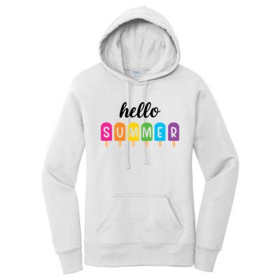 Hello Summer Popsicle Colorful Women's Pullover Hoodie