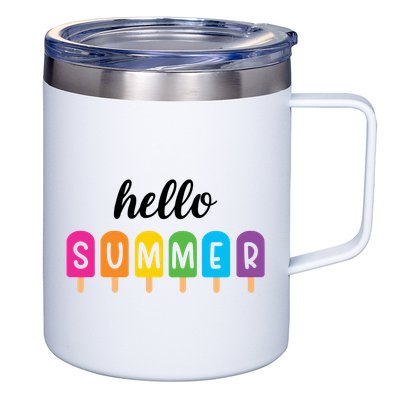 Hello Summer Popsicle Colorful 12oz Stainless Steel Coffee Mug