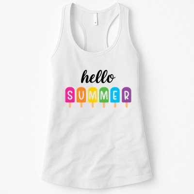 Hello Summer Popsicle Colorful Womens Tank Top