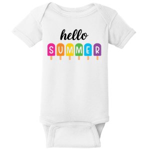 Hello Summer Popsicle Colorful Baby Bodysuit