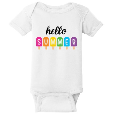 Hello Summer Popsicle Colorful Baby Bodysuit