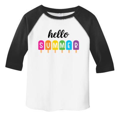 Hello Summer Popsicle Colorful Toddler Fine Jersey T-Shirt