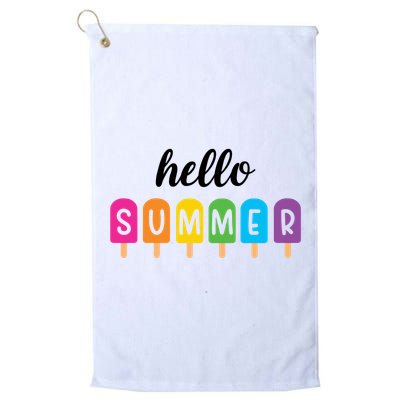 Hello Summer Popsicle Colorful Golf Towel