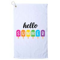 Hello Summer Popsicle Colorful Golf Towel