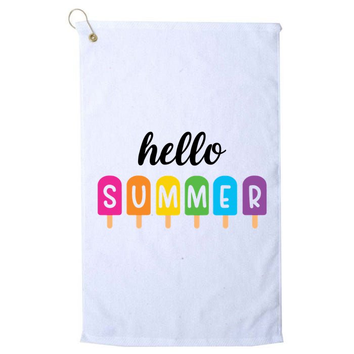 Hello Summer Popsicle Colorful Golf Towel