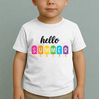 Hello Summer Popsicle Colorful Toddler T-Shirt