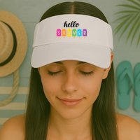 Hello Summer Popsicle Colorful Visor