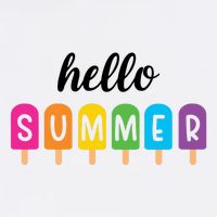 Hello Summer Popsicle Colorful Visor