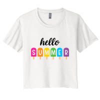 Hello Summer Popsicle Colorful Crop Top