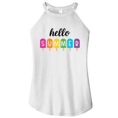 Hello Summer Popsicle Colorful Women's Perfect Tri Rocker Tank